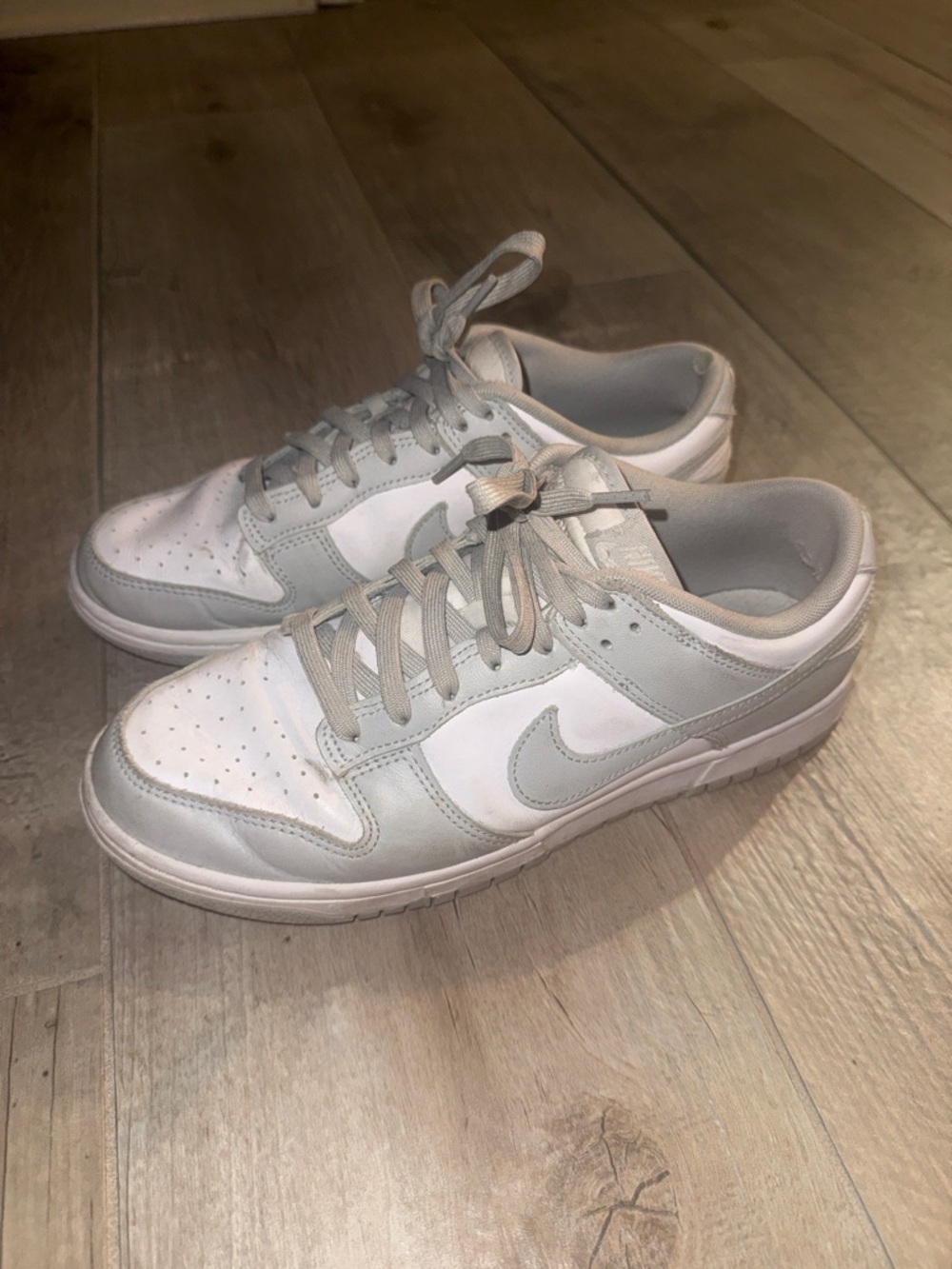 Gray and White Nike Sneakers